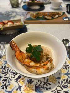 Scallop & Prawn Otak(Otak はスパイスを加えた魚のすり身)